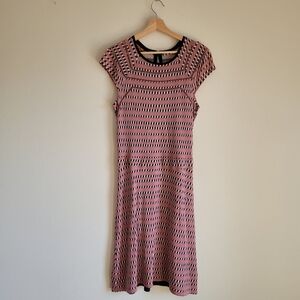 Tory Burch Women's Midi Dress Eyelet Rose Pink Size S